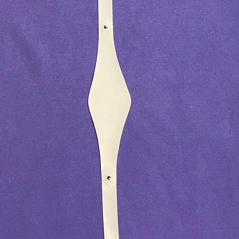 *WHITE* Heavy Rubber Shaped Latex Belt - Picture 12 of 12